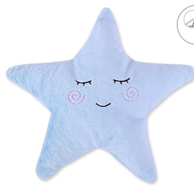 Blue little star cushion