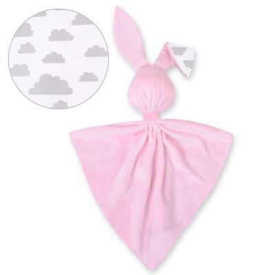 Doudou rose nuage gris