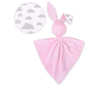 Doudou rose nuage gris