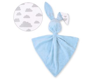 Doudou bleu nuage gris