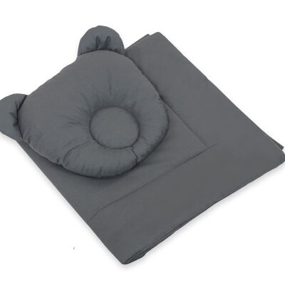 Cotton blanket + anthracite pillow