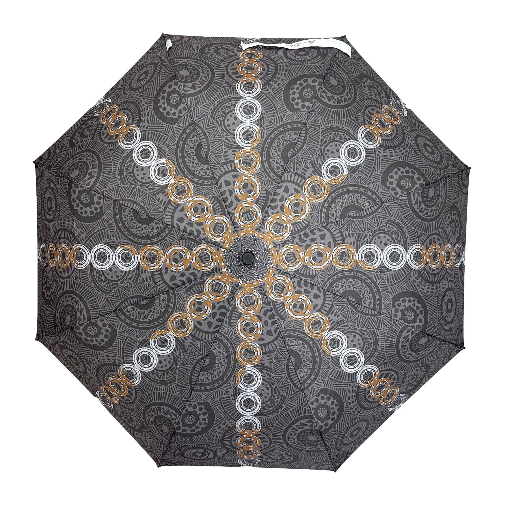 Annie Phillips Circles Folding Umbrella Charcoal - APFCCHA