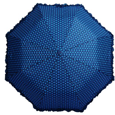 Parapluie pliant Polka with Frills and Sparkles Blue par Soake - BCFPOLBLU