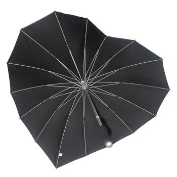 Parapluie en forme de cœur par Soake en noir - BCSHBL 4
