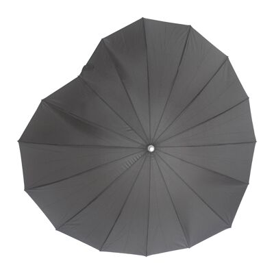 Parapluie en forme de cœur par Soake en gris - BCSHGR