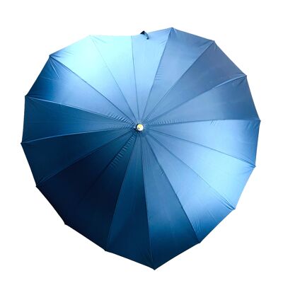 Paraguas en forma de corazón de Soake en azul marino - BCSHNA