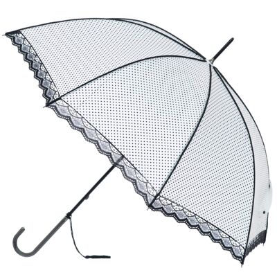 Paraguas clásico de encaje en blanco de Soake - BCSLWH1