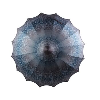 Parapluie pagode à motifs Boutique avec bord festonné Anthracite - BCSPATCHA