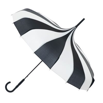 Boutique CLASSIC Parapluie Pagode Noir et Crème - BCSPPAB/C