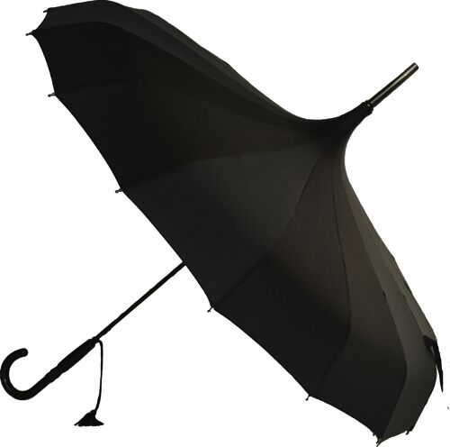 Boutique Classic Pagoda Umbrella in Black - BCSPPABL