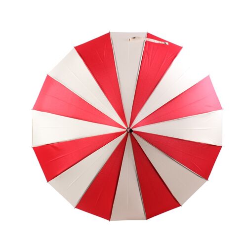 Boutique Classic Pagoda Umbrella in Red and Cream - BCSPPAR/C