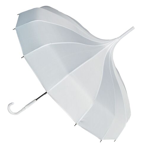 Boutique Classic Pagoda Umbrella in White - BCSPPAWH