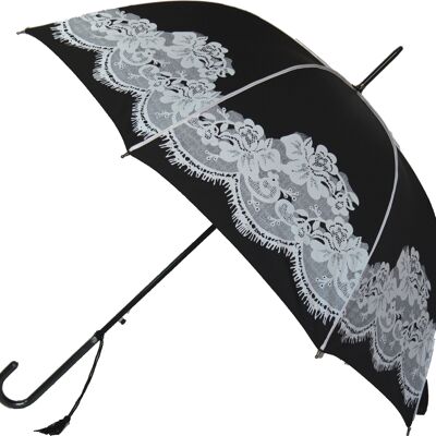 Boutique Vintage Print Umbrella Black - BCSVBL