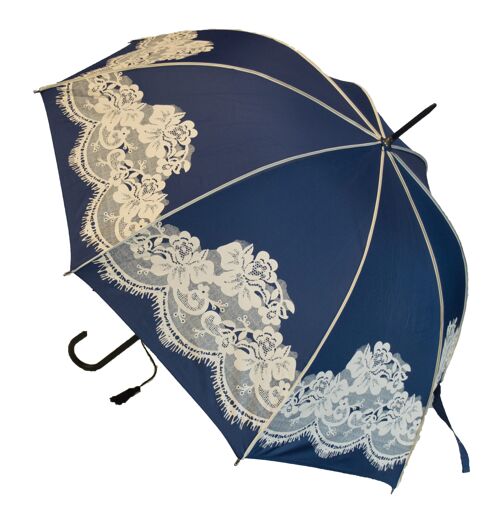 Navy Vintage Lace Umbrella - BCSVN