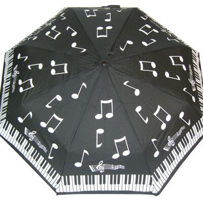 Paraguas plegable con notas de piano - CMNF