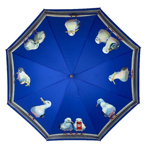 Cherry Parsons Who Forgot the Fish Design walking stick umbrella - CPSWFTF