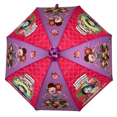 Darling Divas - Parapluie boutique gouttes de pluie et roses - DDRR