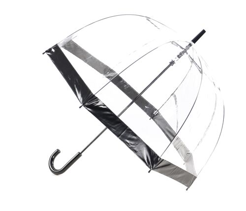 Everyday Clear Dome Vinyl Umbrella Black - EDBCBL