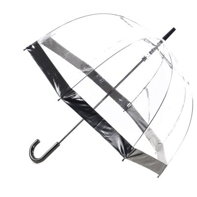 Ombrello in vinile Everyday Clear Dome nero - EDBCBL