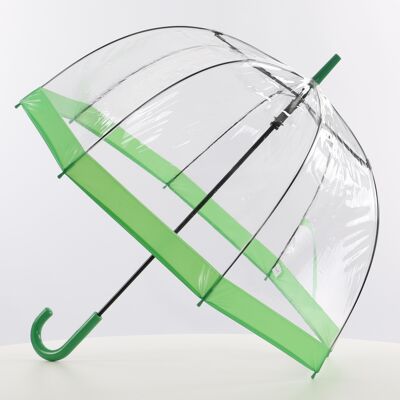 Ombrello in vinile a cupola trasparente Everyday verde - EDBCG