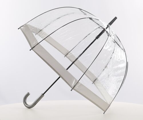 Everyday Clear Dome Vinyl Umbrella Silver - EDBCS