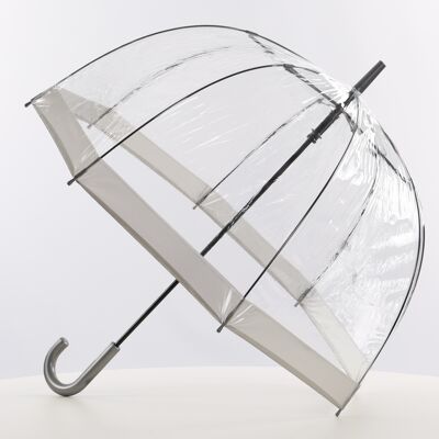 Parapluie en vinyle à dôme transparent de tous les jours, argent - EDBCS