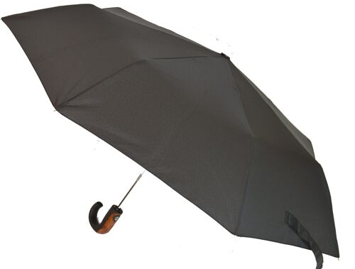 Gents Auto Compact Umbrella (Wood effect/Matt ABS handle) - EDFM801