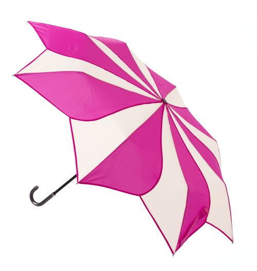 Pink and Cream Swirl Folding Umbrella from the Soake Collection - EDFSWPC