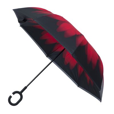 Von innen nach außen roter Gänseblümchen-Regenschirm - EDIORD