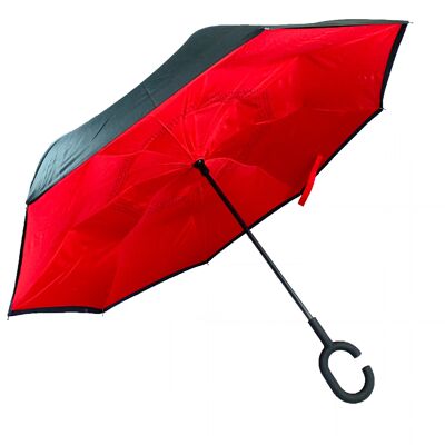 Inside out Plain Red Umbrella - EDIORED