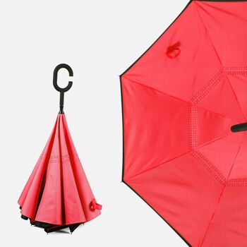 Parapluie intérieur rouge uni - EDIORED 4