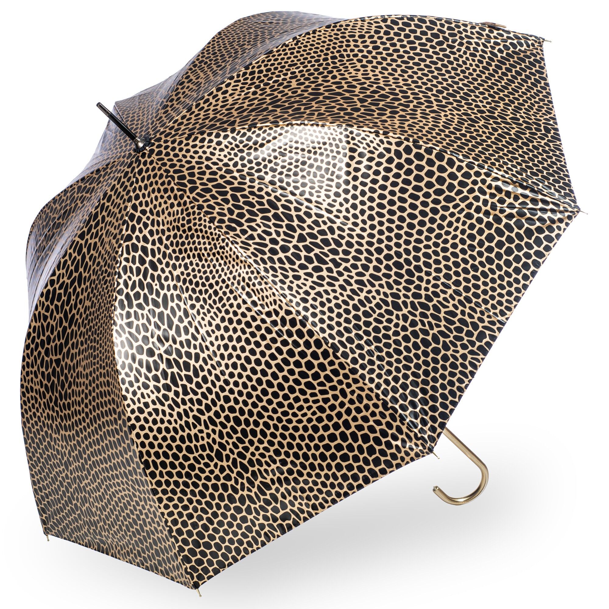 Imprimé peau de serpent métallique – Parapluie doré – EDSASSG