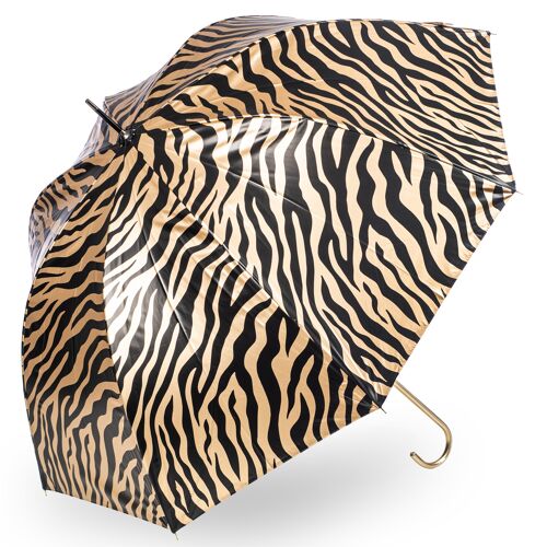 Metallic Zebra Print - Gold Umbrella - EDSAZPG