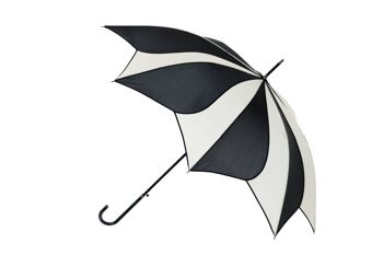 Parapluie Canne Swirl Noir et Crème - EDSSWB/C