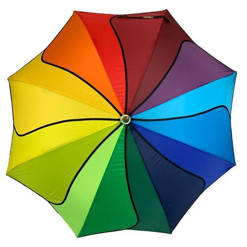Rainbow Swirl Walking Stick Umbrella - EDSSWRAIN