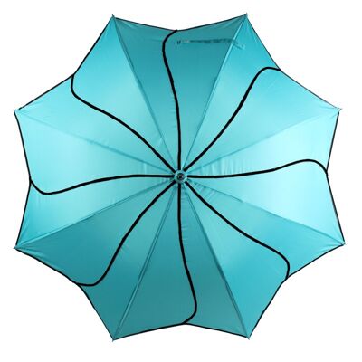 Paraguas de bastón con remolino verde azulado - EDSSWTEA
