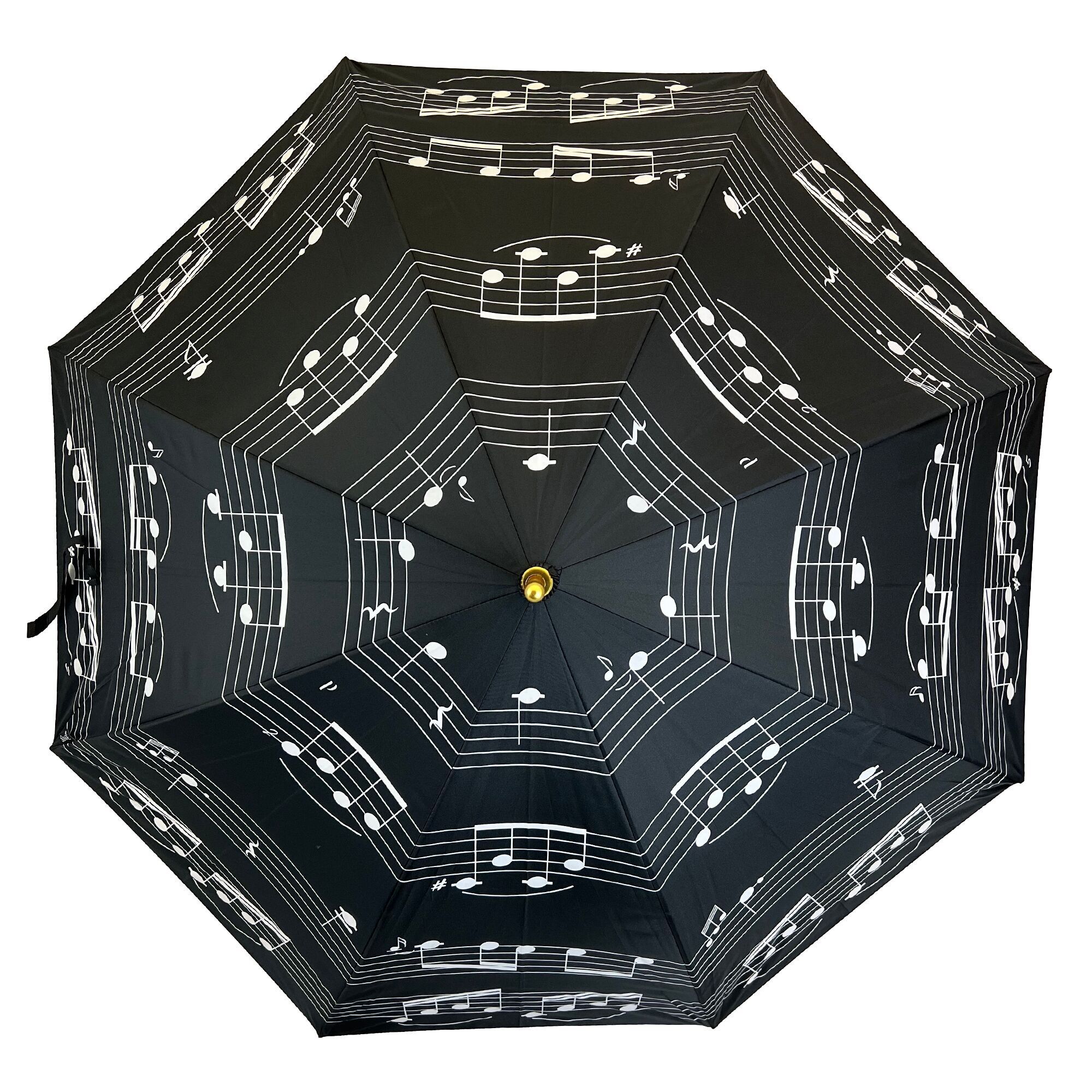 Schwarzer Musiknoten-Stockschirm - LRWP877/BM