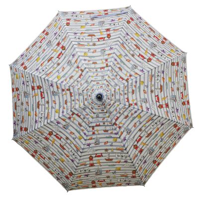 Parapluie compact Laura Wall Stripes Design - LWFS