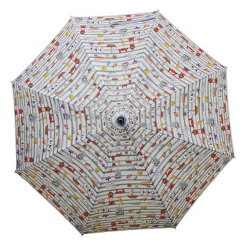 Parapluie compact Laura Wall Stripes Design - LWFS 1