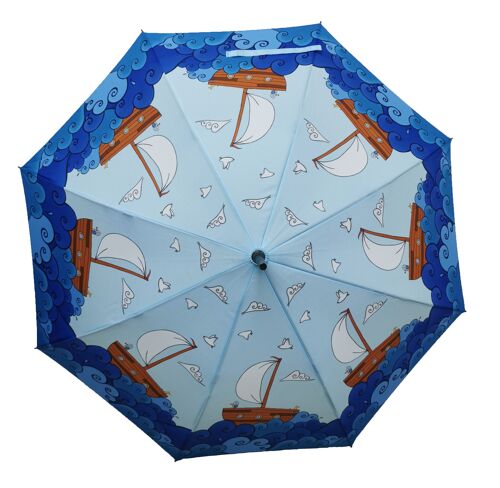 Laura Wall Boats Design Stick Umbrella - LWSB
