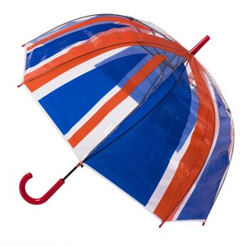 Parapluie à dôme transparent avec motif Union Jack de la collection Soake - POESUJ