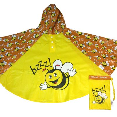 Poncho antipioggia per bambini in stile ape di Bugzz Kids Stuff (confezione da 6) - PONBEE