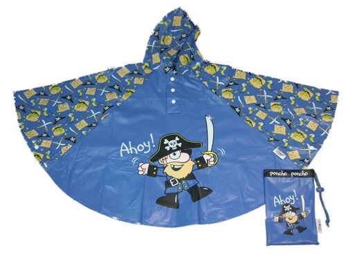 Pirate styled kids rain poncho by Bugzz Kids Stuff (pack of 6) - PONPI