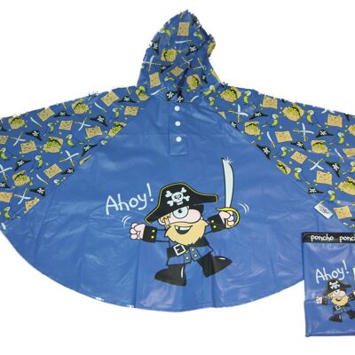 Pirate styled kids rain poncho by Bugzz Kids Stuff (pack of 6) - PONPI