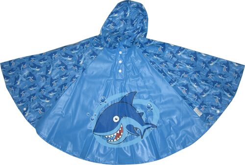 Shark styled kids rain poncho by Bugzz Kids Stuff (pack of 6) - PONSHARK