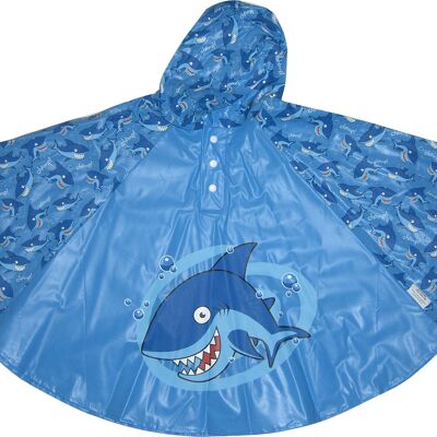 Poncho impermeable para niños estilo tiburón de Bugzz Kids Stuff (pack de 6) - PONSHARK