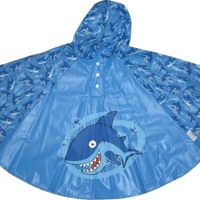 Poncho antipioggia per bambini in stile squalo di Bugzz Kids Stuff (confezione da 6) - PONSHARK