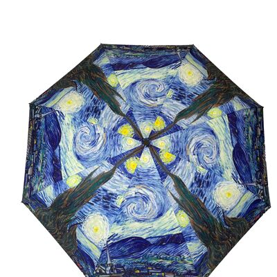 StormKing Van Gogh Starry Night Folding Umbrella Gift Boxed - SKAFSN