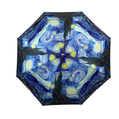 Ombrello con bastone da passeggio Storm King Classic Van Gogh Notte stellata - SKCASN