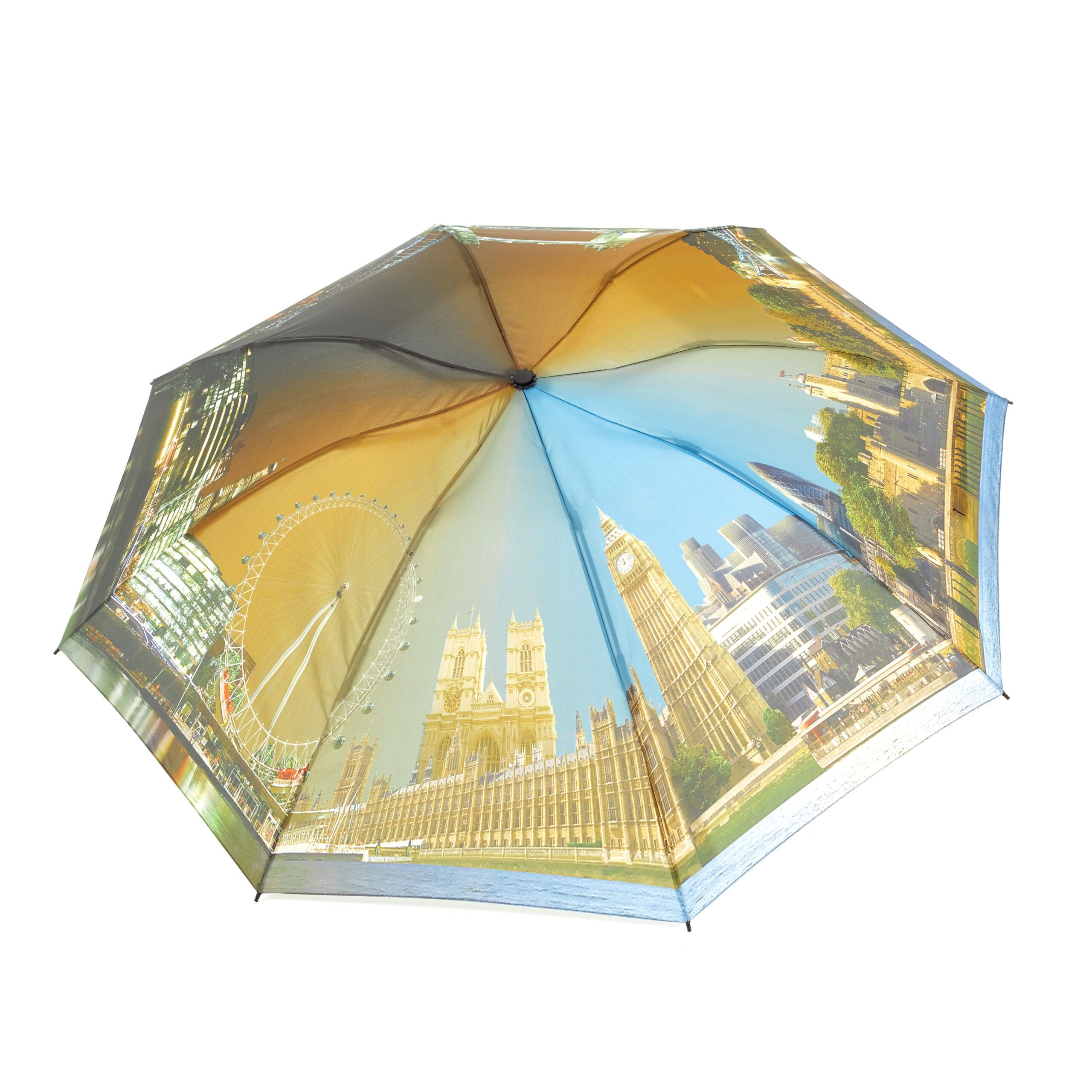 Storm King Classic London City Scene Walking Stick Umbrella - SKCCLON